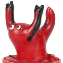 CONDOMERIE PRESERVATIVO DECORATIVO PINTADO A MANO ESCORPIO ROJO