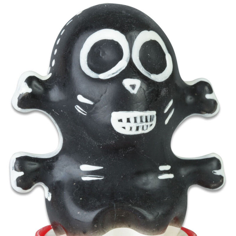 CONDOMERIE PRESERVATIVO DECORATIVO PINTADO A MANO CALAVERA NEGRA MODELO 1