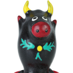 CONDOMERIE PRESERVATIVO DECORATIVO PINTADO A MANO TORO NEGRO MODELO 1