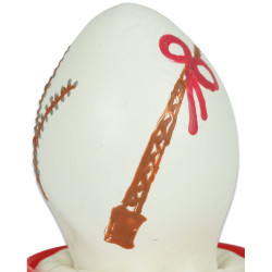 CONDOMERIE PRESERVATIVO DECORATIVO PINTADO A MANO HUEVO DE PASCUA BLANCO