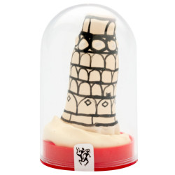 CONDOMERIE PRESERVATIVO DECORATIVO PINTADO A MANO TORRE DE PISA