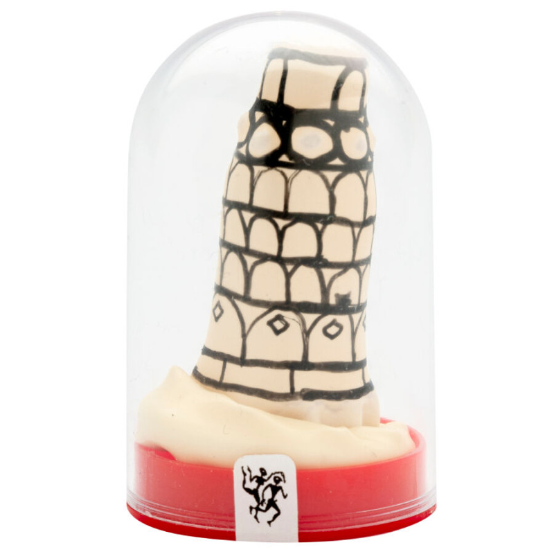 CONDOMERIE PRESERVATIVO DECORATIVO PINTADO A MANO TORRE DE PISA