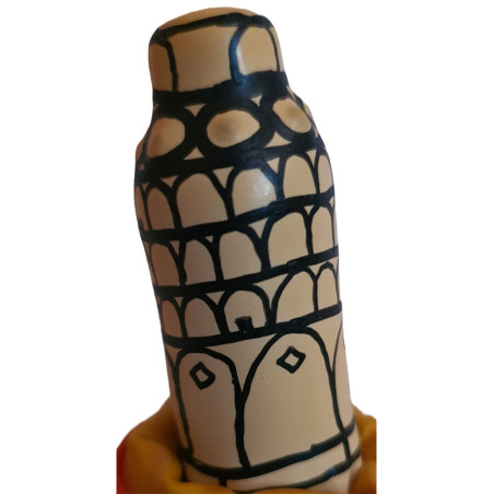 CONDOMERIE PRESERVATIVO DECORATIVO PINTADO A MANO TORRE DE PISA