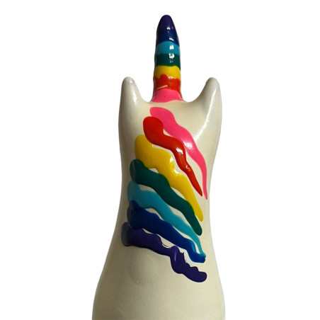 CONDOMERIE PRESERVATIVO DECORATIVO PINTADO A MANO ARCOIRIS UNICORNIO