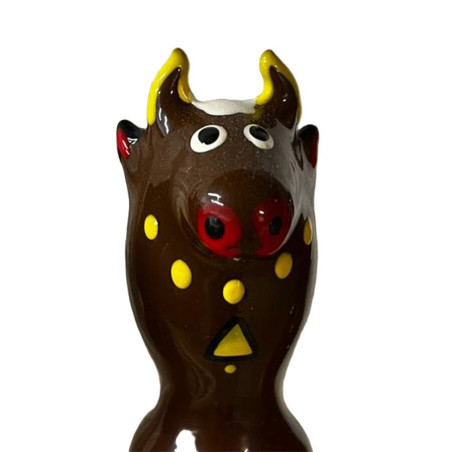 CONDOMERIE PRESERVATIVO DECORATIVO PINTADO A MANO TORO NEGRO MODELO 2