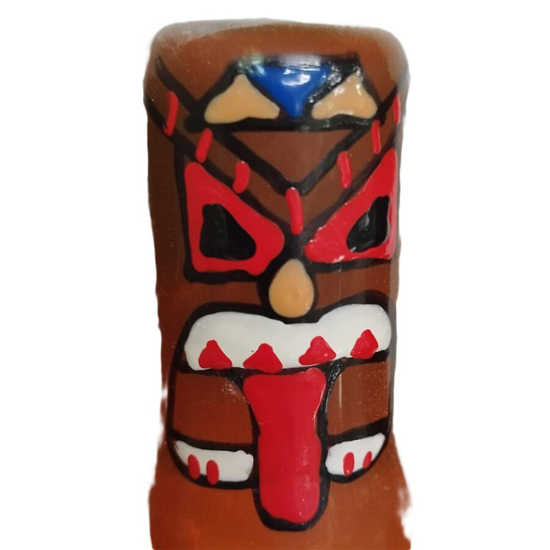 CONDOMERIE PRESERVATIVO DECORATIVO PINTADO A MANO TOTEM TIKI 01