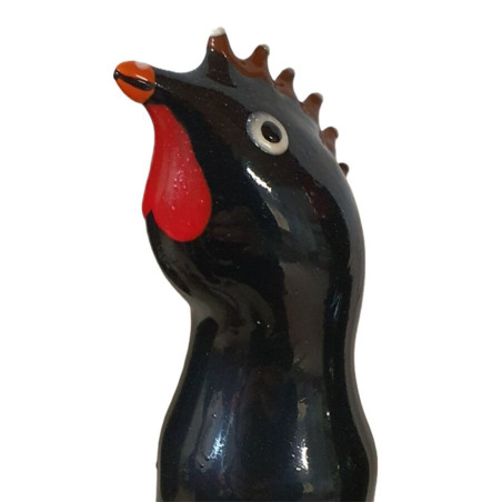 CONDOMERIE PRESERVATIVO DECORATIVO PINTADO A MANO GALLO NEGRO