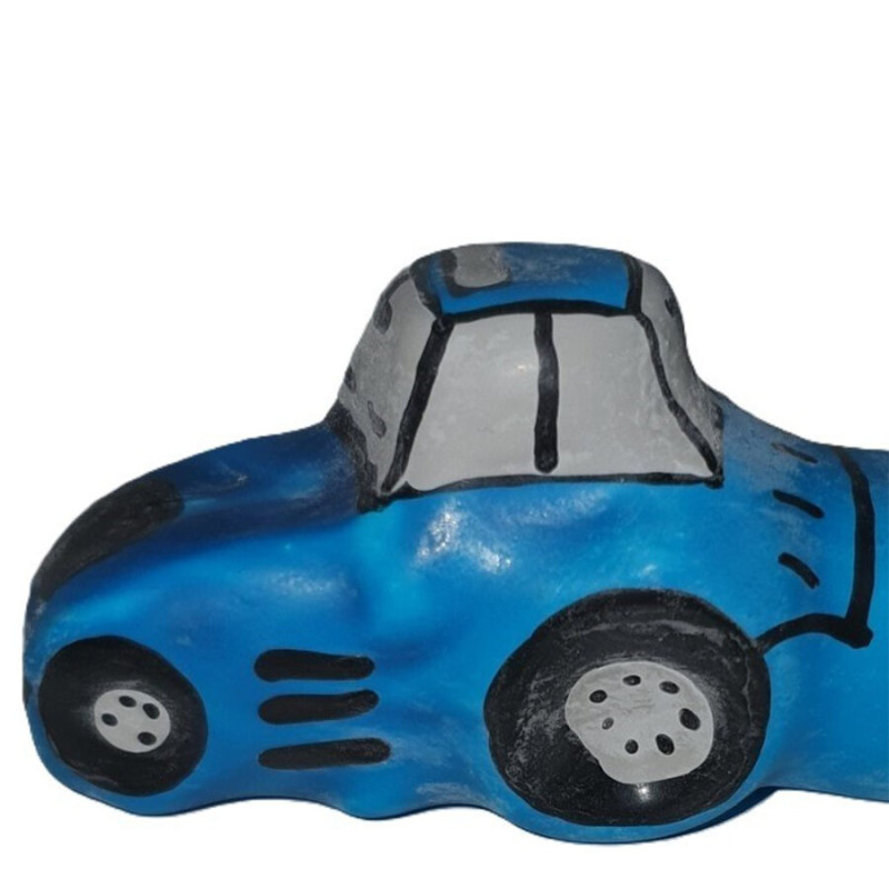CONDOMERIE PRESERVATIVO DECORATIVO PINTADO A MANO TRACTOR AZUL XL