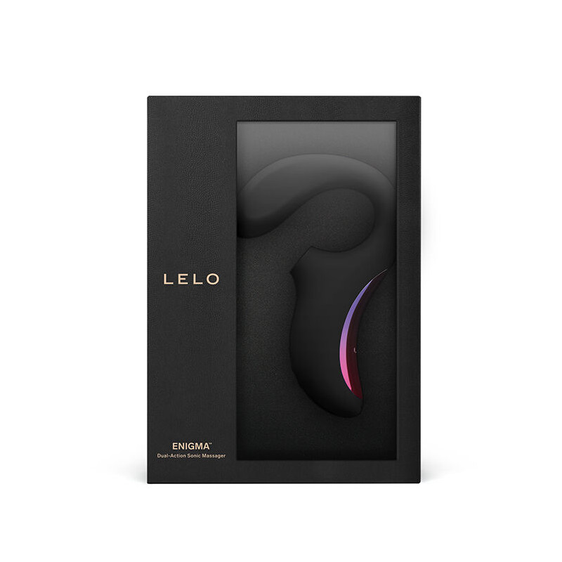 LELO ENIGMA DOBLE ESTIMULACION SUCCION MASAJEADOR NEGRO