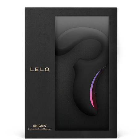 LELO ENIGMA DOBLE ESTIMULACION SUCCION MASAJEADOR NEGRO