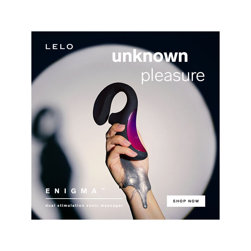 LELO ENIGMA DOBLE ESTIMULACION SUCCION MASAJEADOR NEGRO