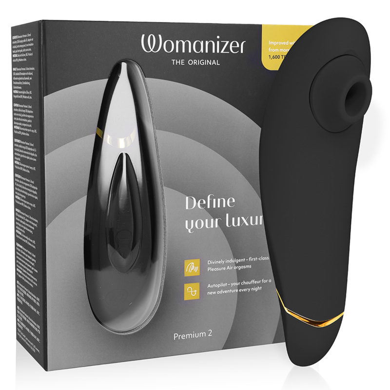WOMANIZER PREMIUM 2 ESTIMULADOR DE CLITORIS NEGRO
