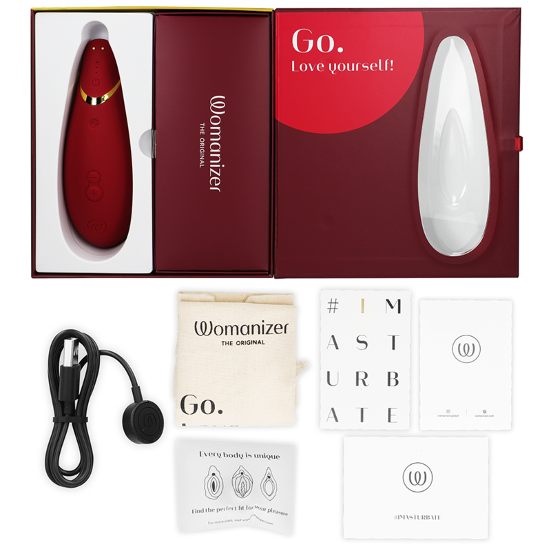 WOMANIZER PREMIUM 2 ESTIMULADOR DE CLITORIS BURDEOS