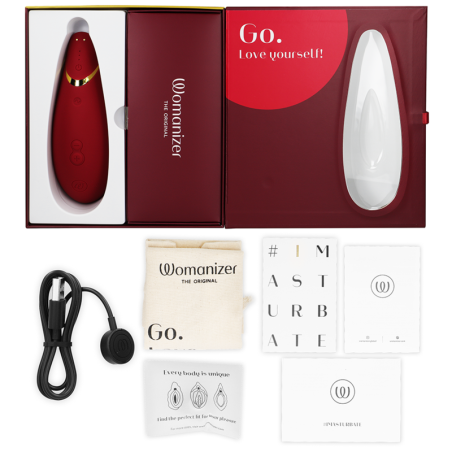 WOMANIZER PREMIUM 2 ESTIMULADOR DE CLITORIS BURDEOS