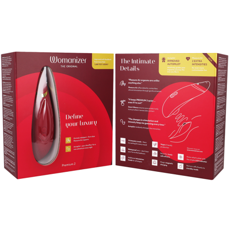 WOMANIZER PREMIUM 2 ESTIMULADOR DE CLITORIS BURDEOS