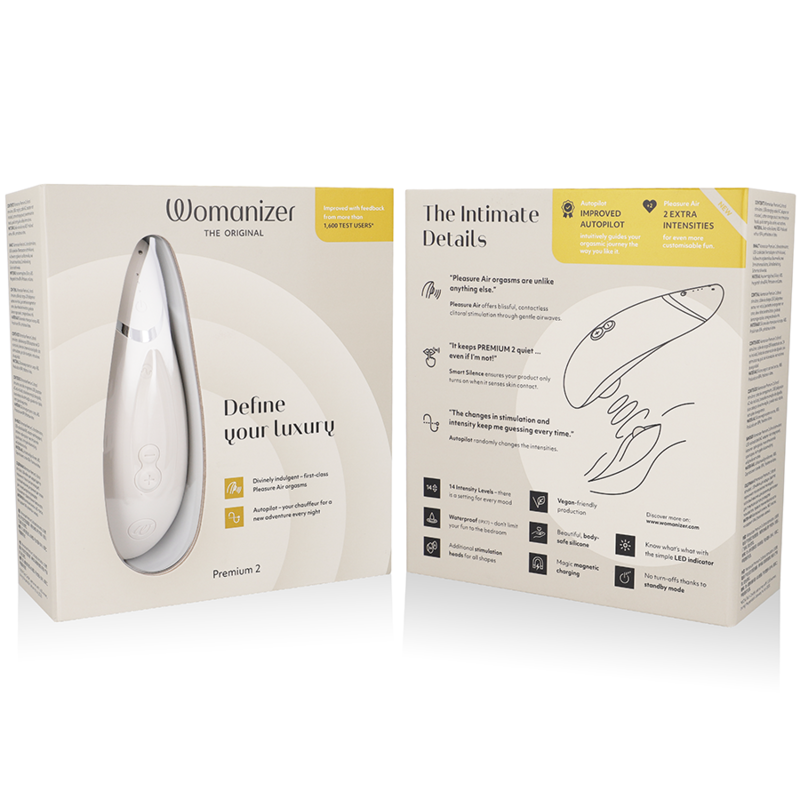 WOMANIZER PREMIUM 2 ESTIMULADOR DE CLITORIS GRIS