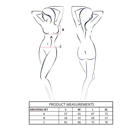 PASSION ANUVERA SET SUJETADOR TANGA NEGRO S M