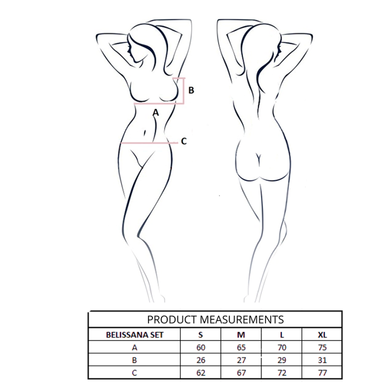 PASSION BELISSANA SET SUJETADOR TANGA BLANCO L XL