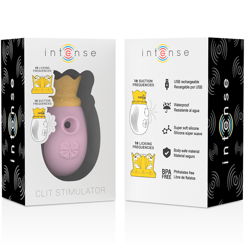 INTENSE ESTIMULADOR CLITORIS 10 MODOS DE SUCCION Y LICKING ROSA