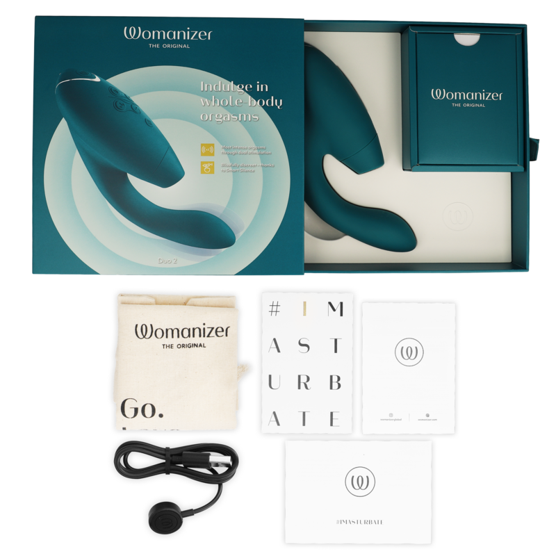 WOMANIZER DUO 2 ESTIMULADOR AZUL PETROLEO