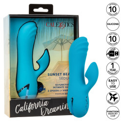 CALEXOTICS SUNSET BEACH SEDUCER VIBRADOR Y ESTIMULADOR 10 FUNCIONES AZUL 2