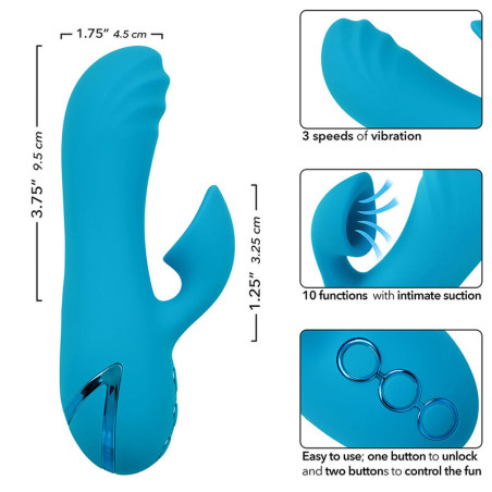 CALEXOTICS SUNSET BEACH SEDUCER VIBRADOR Y ESTIMULADOR 10 FUNCIONES AZUL