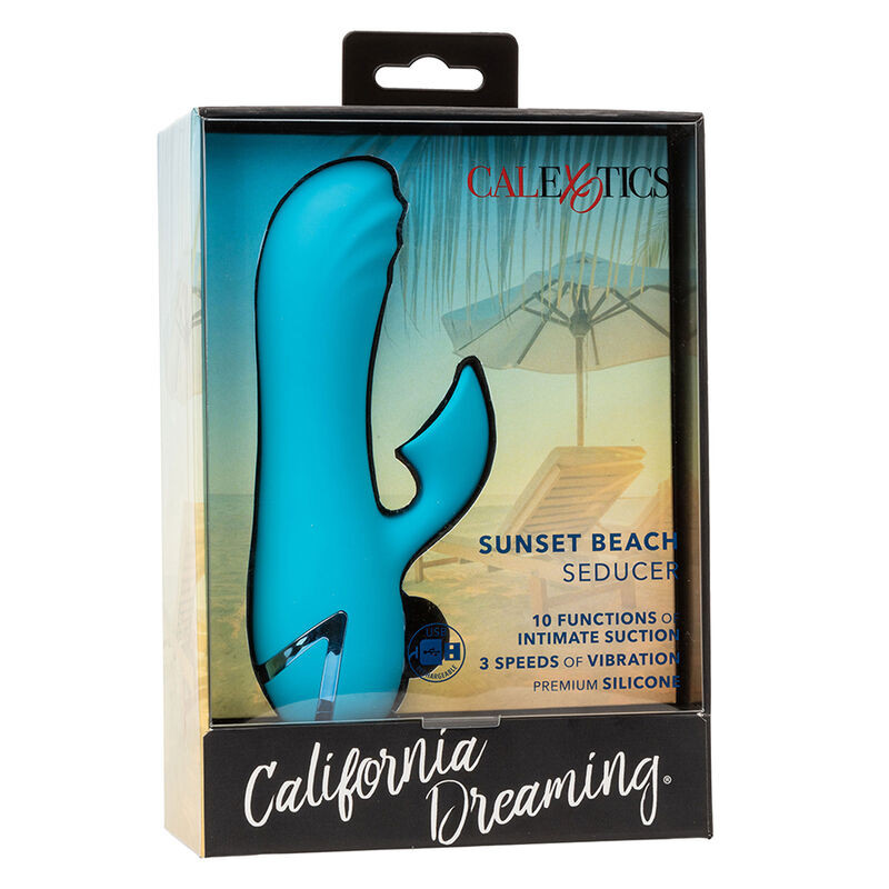 CALEXOTICS SUNSET BEACH SEDUCER VIBRADOR Y ESTIMULADOR 10 FUNCIONES AZUL