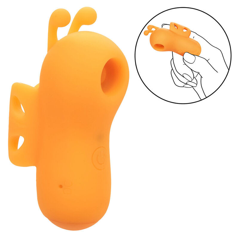 CALEXOTICS NEON VIBES THE BUZZING VIBE ESTIMULADOR DE DEDO 10 VIBRACIONES NARANJA