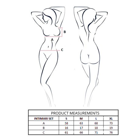PASSION INTIMARI SET SUJETADOR BRAGAS NEGRO L XL