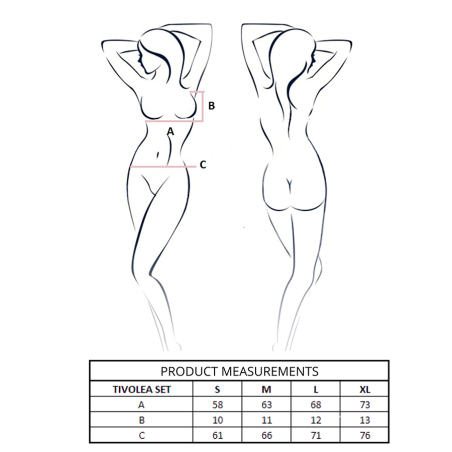 PASSION TIVOLEA SET SUJETADOR TANGA NEGRO S M
