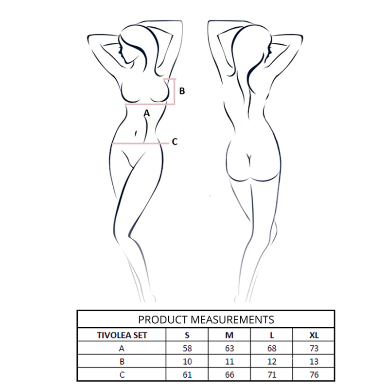 PASSION TIVOLEA SET SUJETADOR TANGA NEGRO L XL