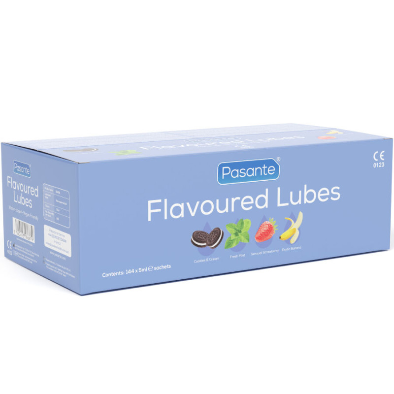 PASANTE LUBRICANTES SABORES CAJA 144 UNIDADES 5 ML