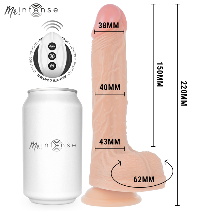 MR INTENSE BROSNAN REALISTICO MULTIFUNCION CON VIBRACION UP AND DOWN CONTROL REMOTO 22 CM O 4 CM