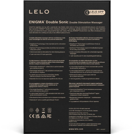 LELO ENIGMA DOUBLE SONIC VIBRADOR PUNTO G NEGRO
