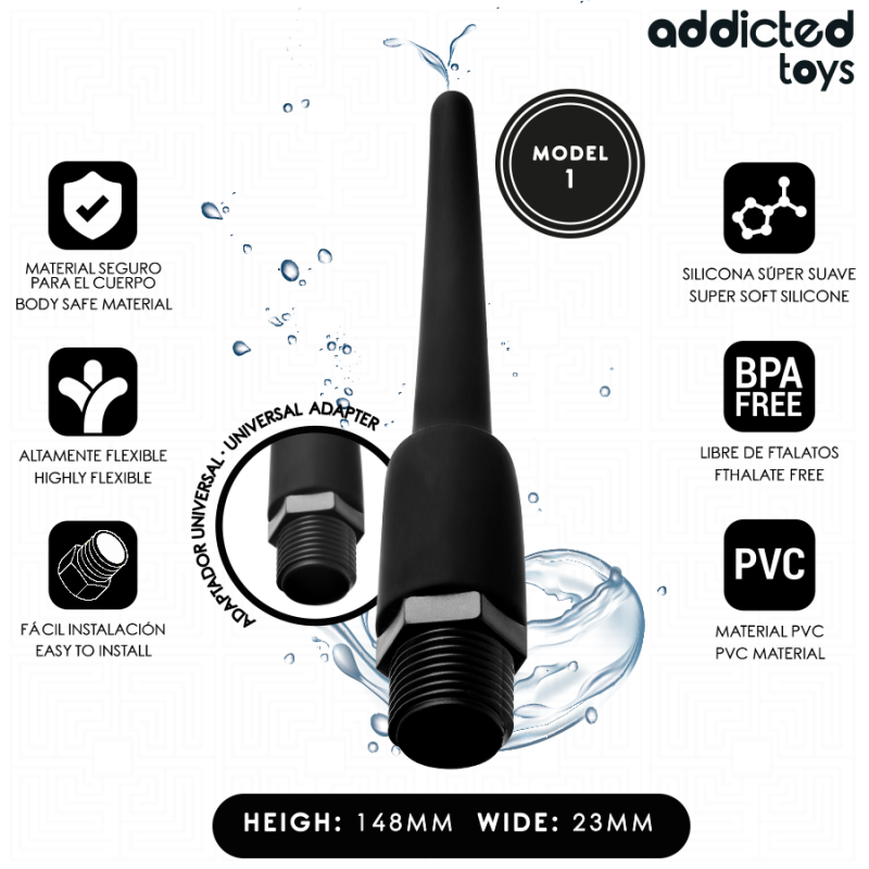 ADDICTED TOYS LIMPIADOR ANAL CON ADAPTADOR UNIVERSAL MODELO 1