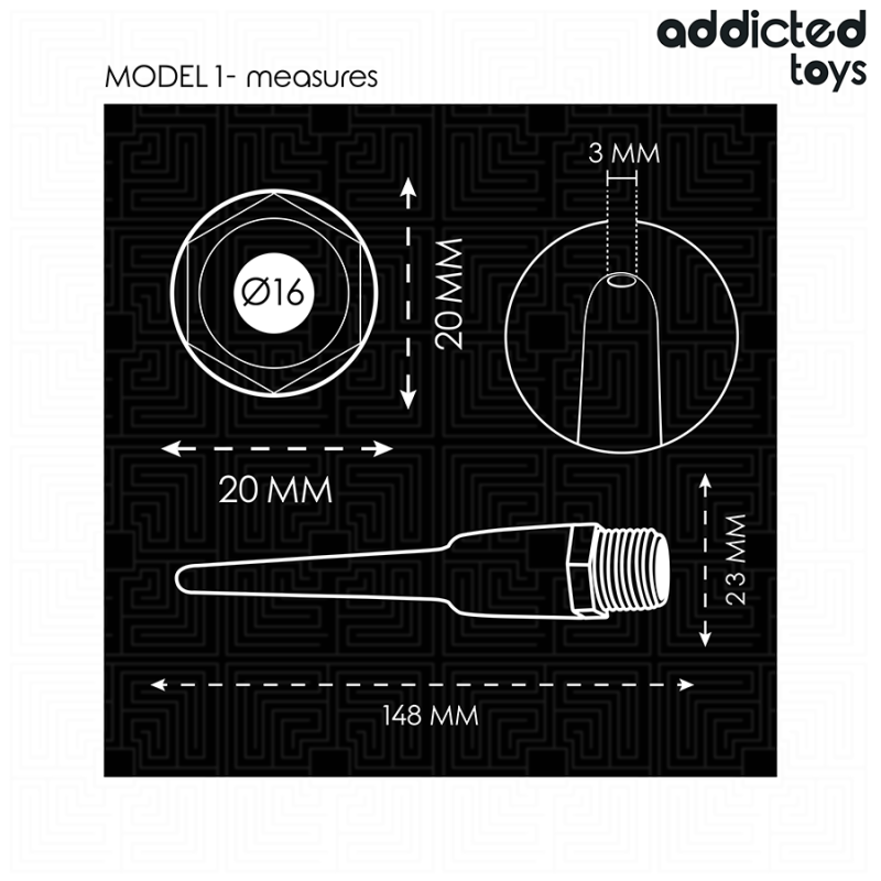 ADDICTED TOYS LIMPIADOR ANAL CON ADAPTADOR UNIVERSAL MODELO 1