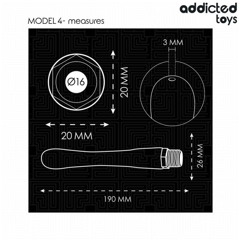ADDICTED TOYS LIMPIADOR ANAL CON ADAPTADOR UNIVERSAL MODELO 4