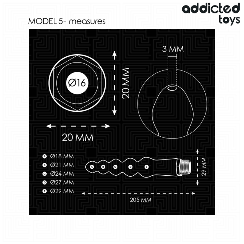 ADDICTED TOYS LIMPIADOR ANAL CON ADAPTADOR UNIVERSAL MODELO 5