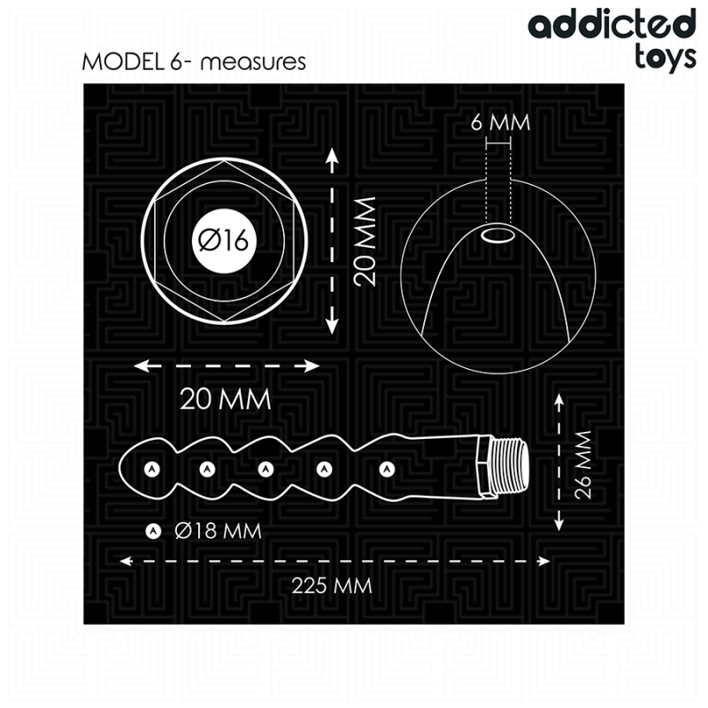 ADDICTED TOYS LIMPIADOR ANAL CON ADAPTADOR UNIVERSAL MODELO 6