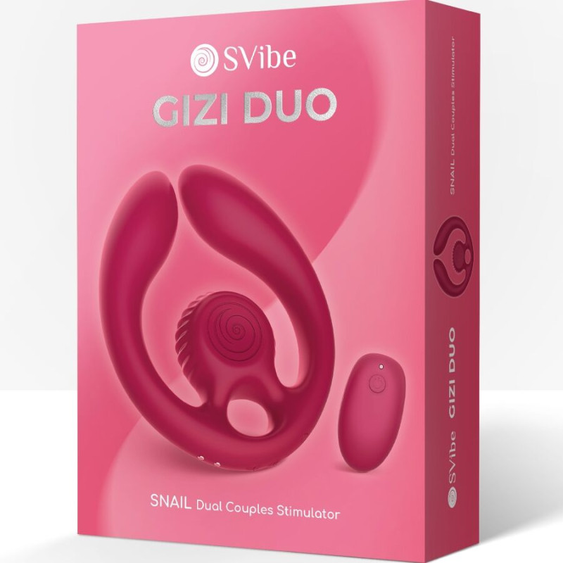 SNAIL VIBE GIZI DUO ESTIMULADOR DE PAREJAS CONTROL REMOTO BURDEOS