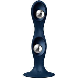 SATISFYER DOUBLE BALL R DILDO SILICONA AZUL 2