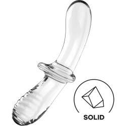 SATISFYER DOUBLE CRYSTAL DILDO AZUL 2