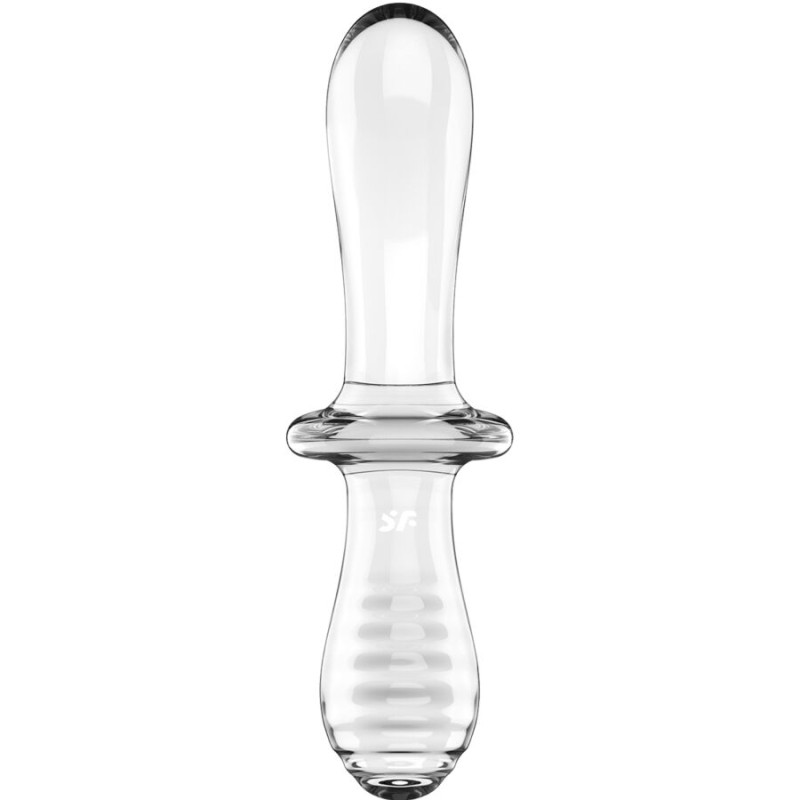 SATISFYER DOUBLE CRYSTAL DILDO TRANSPARENTE