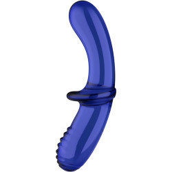 SATISFYER DOUBLE CRYSTAL DILDO AZUL 2