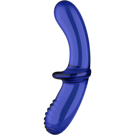 SATISFYER DOUBLE CRYSTAL DILDO AZUL