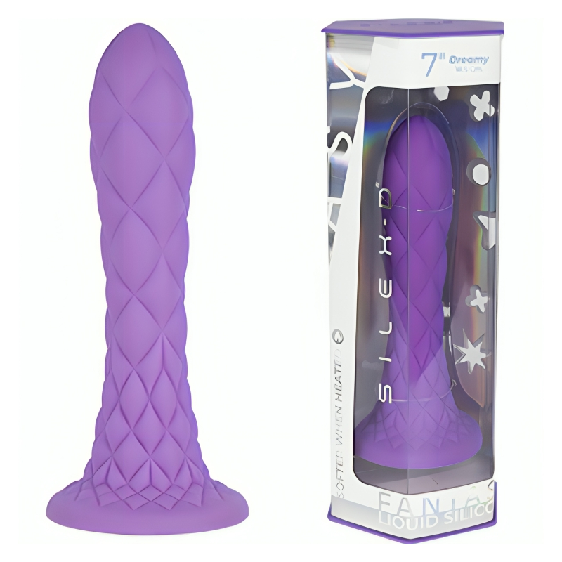 SILEXD DREAMY DILDO FANTASY SILICONA LIQUIDA TERMOREACTIVO VIOLETA 185 CM