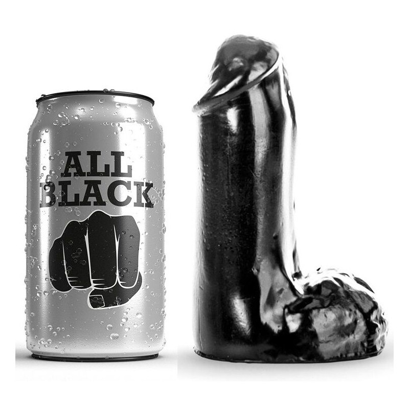 ALL BLACK DILDO REALISTICO 13 CM