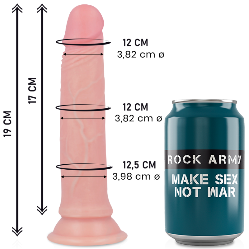 ROCKARMY AVENGER DILDO REALISTICO LIQUID SILICONE 19 CM O 398 CM