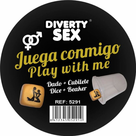 DIABLO PICANTE DADO DURO DORADO POSTURAS HETERO CON CUBILETE