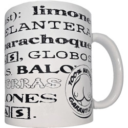 DIABLO PICANTE TAZA BLANCA DE SINONIMOS TETAS 370 ML